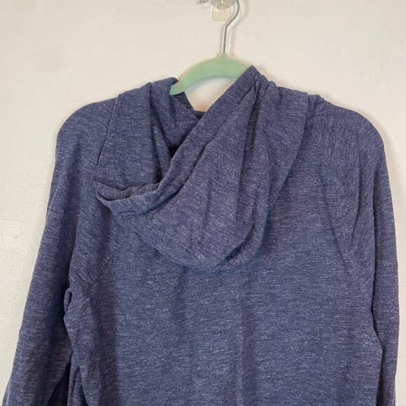 Vince Men's L Blue Hooded Sweatshirt Pullover 100% Cotton Raglan Lightweight - Picture 8 of 10